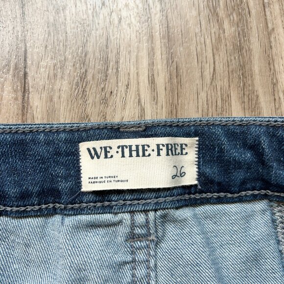 Free People We The Free No Boundaries Patchwork Flare Bell Bottom Jeans (26) - Picture 6 of 14